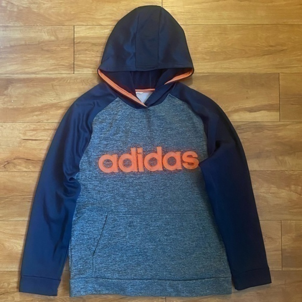 Adidas boys pullover hoodie sz L